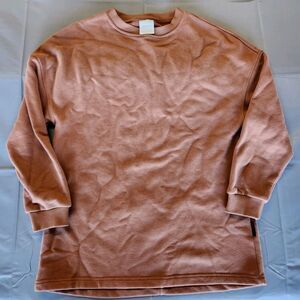 Varley Rowan Sweatshirt Carob Brown Size Small Peached Sweat Pullover Tunic